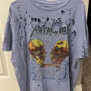 Metallica Distressed Purple Graphic Tee